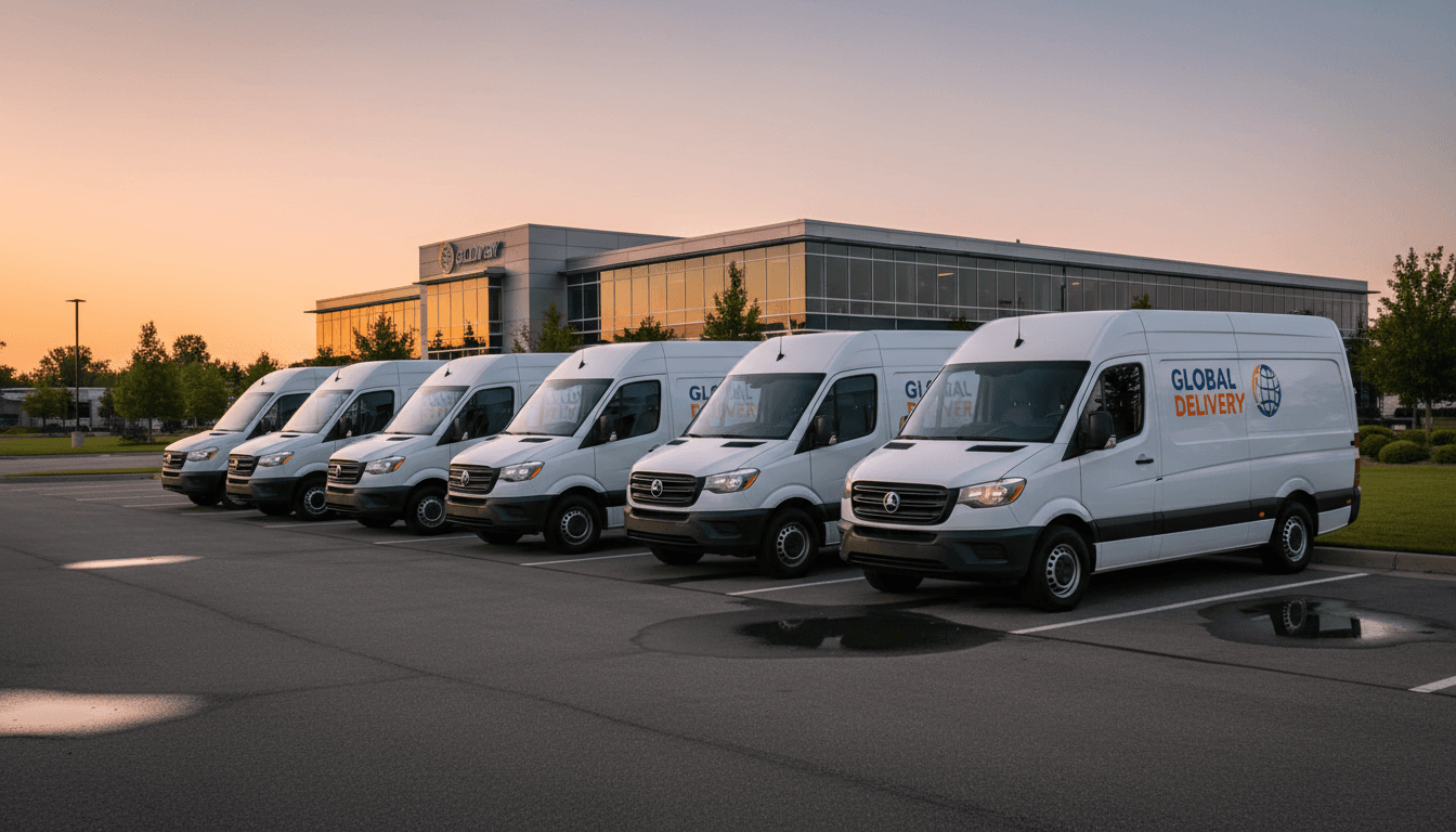 Fleet of vehicles being detailed