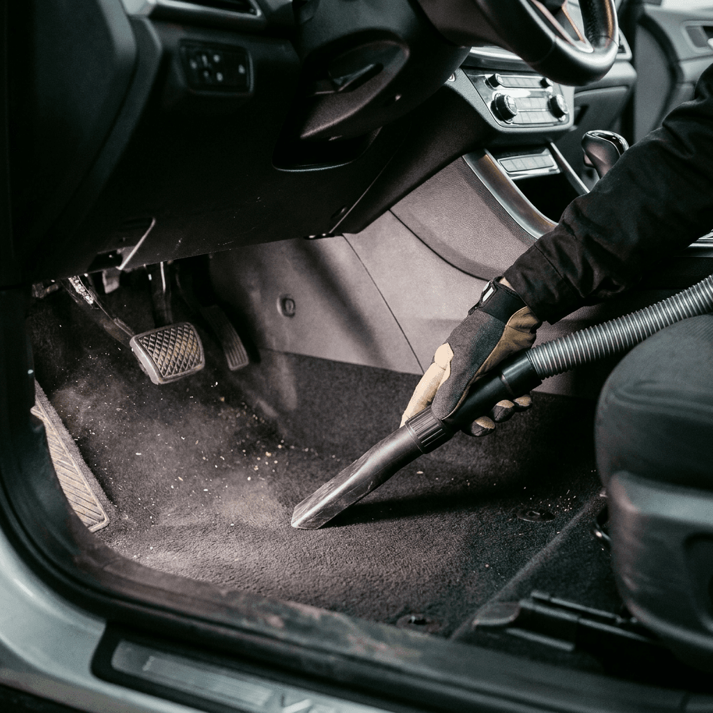Vacuumed SUV interior with clean upholstery
